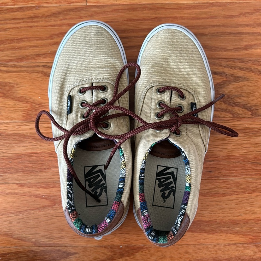 Beige Vans (Mens 5.5 Womens 7)